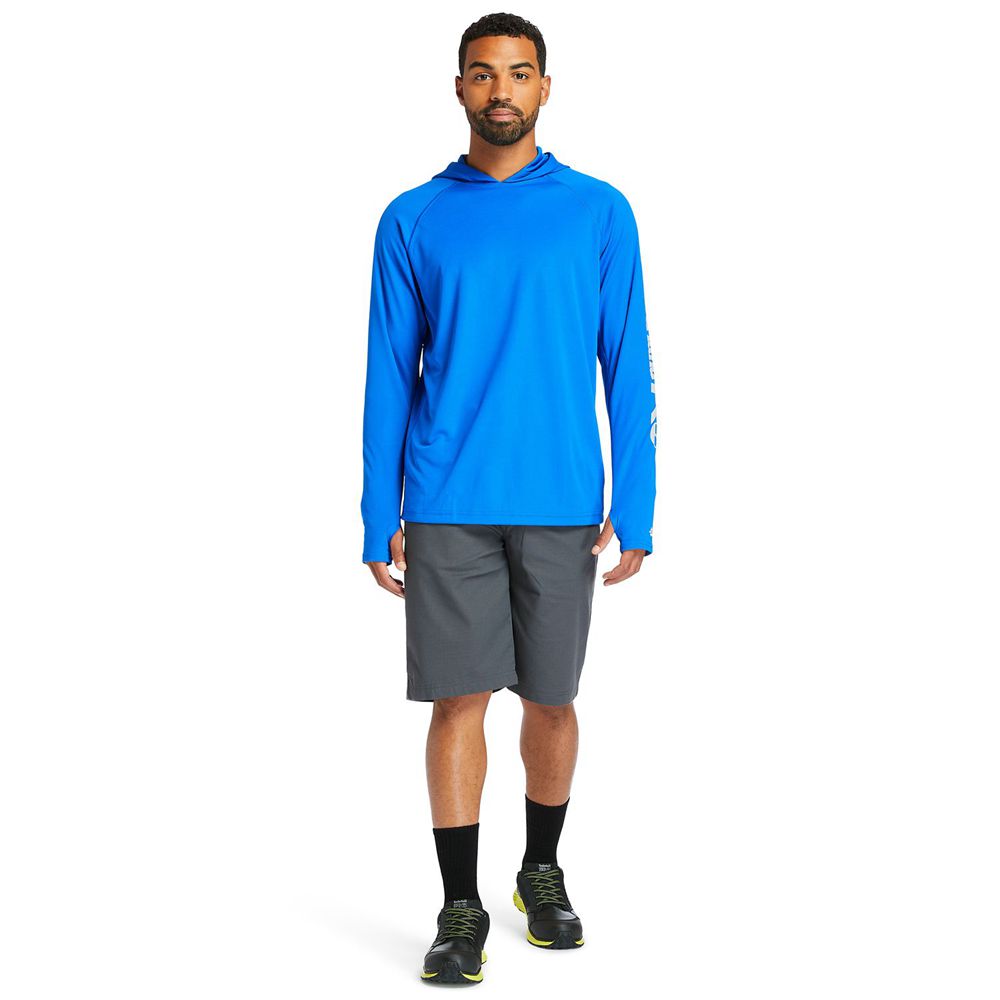 Timberland Mens Sweatshirts PRO® Wicking Good Hoodie - Blue - India XE1275846